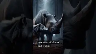 evolution of rhinos and wolves AI #shorts #evolution #fypシ゚ #wolf