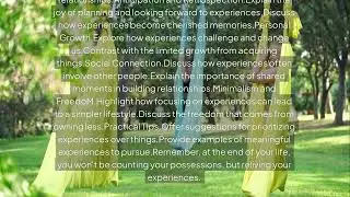 The Secret to True Happiness: Chasing Experiences, Not Things