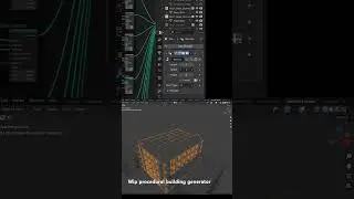 Wip procedural building generator using #blender3d geometry nodes #art #3dart #3dmodeling #vtuber