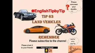 @EnglishTipbyTip TIP 63-REMEMBER-LAND VEHICLES #shorts #amazon #english #learnenglish #tips #viral
