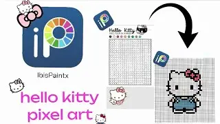 Hello kitty pixel art 😻🌸🎀| IbisPaintx tutorial 💕| hello kitty 🍭#digitalart #hellokitty #ibispaintx 