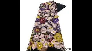 HFX #3d flower #embroidered French #sheer #Tulle #Lace #Fabric for #bridal
