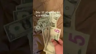 Day: 10 of saving for e-scooter 130/1k$ #viral #escooter #money #trending #kpopdemonhunters #fyp