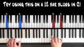 Easy Blues Piano Lessons - Bluesy 4ths Riff (Part 3)