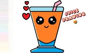Cute Juice Glass Drawing 😍 | Fun Drawing for Kids | Jaya Ji Ki Drawing