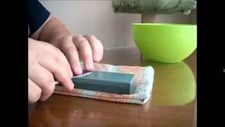Sharpening chisel grind knife