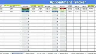 Cleaning Business Spreadsheet System | 14 Trackers to Manage Clients, Pricing & Expenses