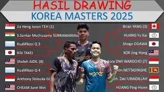 Hasil Drawing Korea Masters 2025 │ Draw Pemain Indonesia Satu Pool