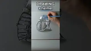 How to draw a helmet #art #shorts