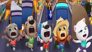 Talking Tom Gold Run - Funny Fails moment of All Character Part 3