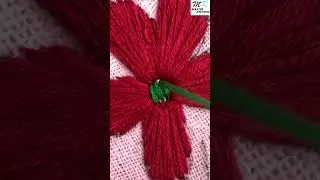 Cute Middle Flower Stitch#embroidery#youtubeshorts#shorts#stitching