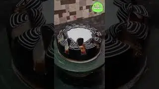 fresh cream chocolate cutting edge cake design | chocolate cake decorating tutorial | #shorts #cake