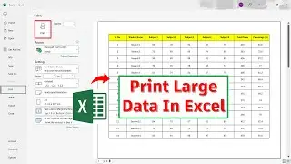 🚀 How to Print Large Data in Excel Perfectly! ~ Print Setup in MS Excel 📊