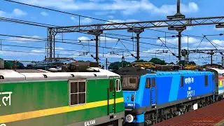 WAG9 RESCUE WAG9 LHB EXPRESS TRAIN | BUMPY RAILROAD | Train Simulator | Railworks |#railworks
