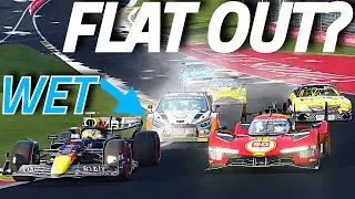 Which Race Cars Can Take EAU ROUGE FLAT Out In The WET? (2024)