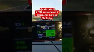 MG S5 EV 0-100 km/h acceleration and 100-0 km/h emergency braking #car #test #acceleration #mgmotor