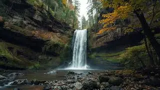 Deep Sleep with Peaceful Waterfall Sounds | Forest Nature Ambience