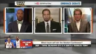 Bruce Bowen Says He's Sticking to Spurs Winning the Western Conference | First Take - 4/8/13