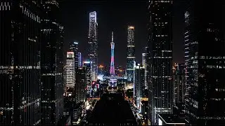 Потрясающая ночная прогулка по Гуанчжоу, Китай [4K]