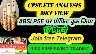 #CPSE ETF ANALYSIS||#ABSLPSE पर प्रॉफिट बुक किया||mkt view#ETF#SWING TRADING STRATEGIES#sharemarket