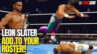 Как добавить Леона Слейтера в WWE 2K25! Реалистичные характеристики, ИИ и набор приемов.
