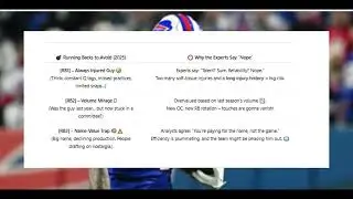 Fantasy Football Running Backs to Absolutely Avoid