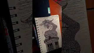 The Horned Serpent from Monument Mythos #art #horrorart #analoghorror