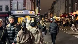 London New Year’s Eve Walk 2025 Dazzling Lights & Luxury Shopping 4K HDR Nightlife Tour