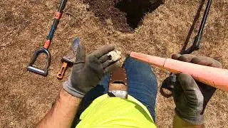 LIVE DIG ACTION!! Deep toy in the hard dry soil.