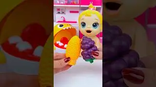 ASMR Unboxing Minnie Mouse & Funny Shark Corn Grape Toy 🌽🍇 | Satisfying ASMR Kitchen Unboxing