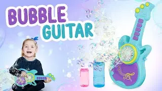 Zest 4 Toyz Guitar Bubble Machine Toy for Kids | Lights & Bubbles Outdoor Fun