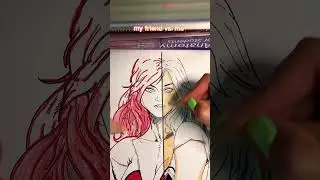 Me vs My Friend coloring contest #coloring#contest#bff