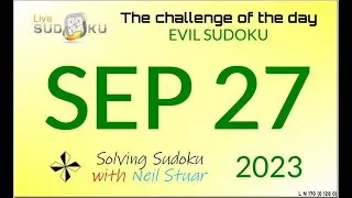 Live Sudoku EVIL Sep 27, 2023