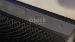 Bluetooth speaker close-up, powerful sound in a small case HD stock videoSmall, Speaker, Amplifier,