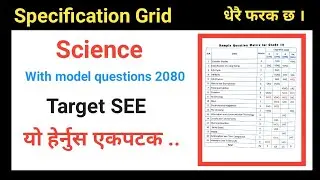 Specification grid Science class 10 New syllabus || science specification grid with model questions