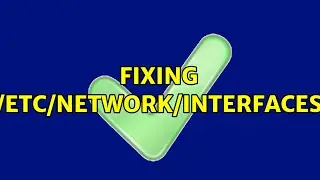 Ubuntu: Fixing /etc/network/interfaces