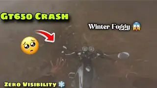 Gt650 Crash 😱Zero Visibility Winter Foggy | Gt650 ACCIDENT 💔Credit-  #gt650 #accident 
