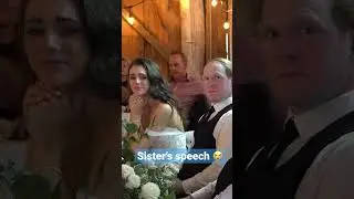 Sisters speech has everyone in tears ❤️ 😭 #sister #love #wedding #weddingmoments #weddingvideo