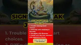 Signs of Weak Jupiter | Check The Description for Remedies | Dubai Numerologist Monickaa Gupta