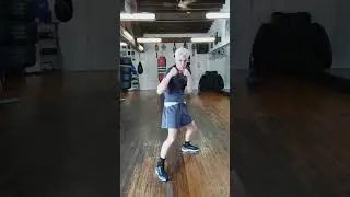 Shadow Boxing Instructional Hook drill, with footwork advancing and treating
