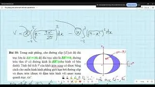 Ứng dụng tích phân tính thể tích vật thể (Phần 1)