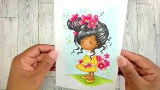 Coloring Jillian from Whimsy Stamps