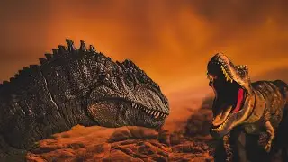 T-Rex vs Giganotosaurus | Hammond Collection | (Stop Motion Test) Jurassic World