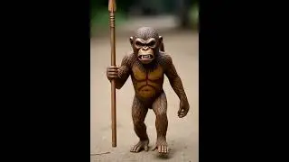 Angry wooden monkey #shorts #woodywoo #animalshorts