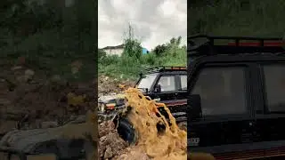 Stuck LC76 1/10 Scale Land Cruiser RC Car #rcoffroad #rccaroffroad #rcadventure