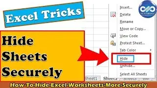 How to Hide Excel Worksheets More Securely | Advanced Hide & Unhide Tricks | dptutorials