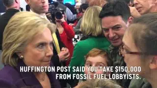 Will Clinton refuse contributions from fossil fuel lobbyists?