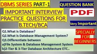 Top DBMS Interview Questions and Answers | DBMS Interview Preparations #DBMS #INTERVIEW_QUESTIONS