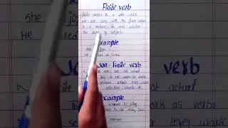 State verb || dynamic verb || finite verb || non finite verb|| notes