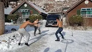 korea taebeak challange buka baju -12&deg; celcius